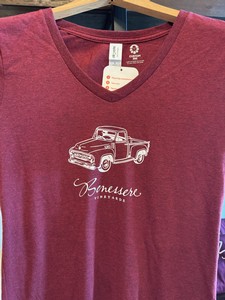 Women's Burgundy Truck Shirt